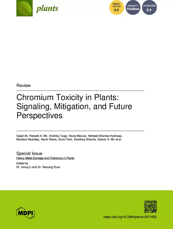 Chromium toxicity in plants: signaling, mitigation, and future perspectives