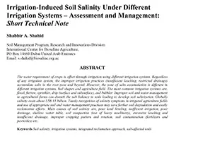 Salt accumulation zones under different irrigation systems – technical note