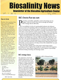  Biosalinity News. 2000. Vol.1. No.2 