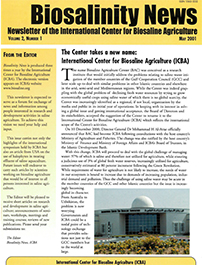 Biosalinity News. 2001. Vol.2. No.1