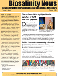 Biosalinity News. 2003. Vol4. No.1