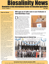 Biosalinity News. 2003. Vol4. No.2