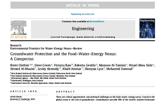 Groundwater Protection and the Food–Water–Energy Nexus: A Conspectus