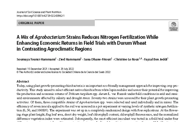 A Mix of Agrobacterium Strains Reduces Nitrogen Fertilization While Enhancing Economic Returns in Field Trials with Durum Wheat in Contrasting Agroclimatic Regions