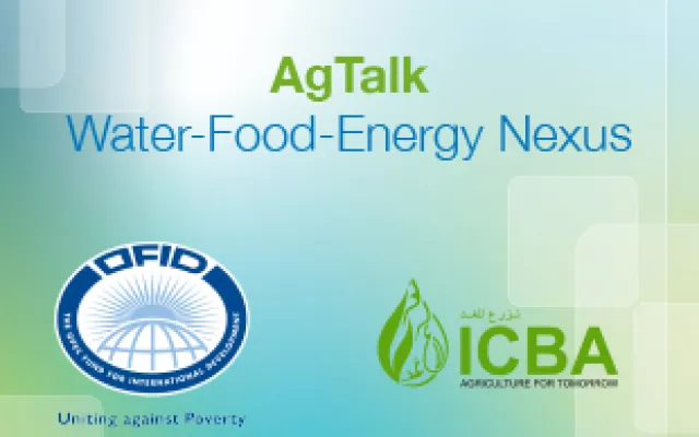 محادثات زراعية: الترابط بين المياه والغذاء والطاقة