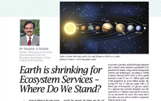 Earth is shrinking for Ecosystem Services – Where Do We Stand?