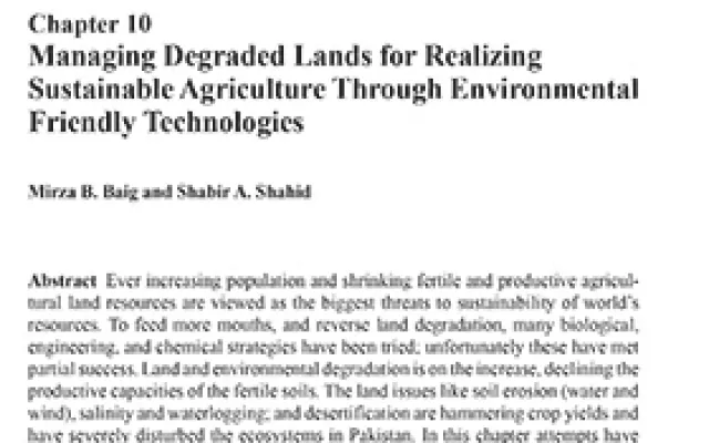 Managing degraded lands for realizing sustainable agriculture through environmental friendly technologies