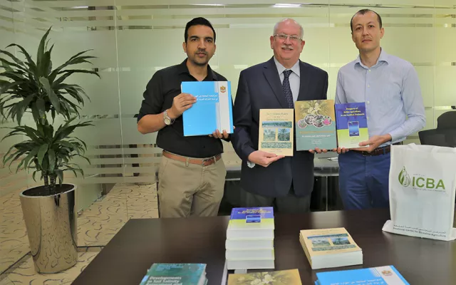 The books include titles in Arabic and English authored and co-authored by ICBA scientists and cover a wide range of subjects from soil classification to biosaline agriculture to salt-tolerant plants of the UAE.