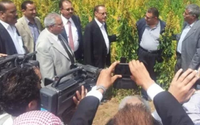 Yemeni Minister of Agriculture and Irrigation visit ICBA-AREA research project in Yemen
