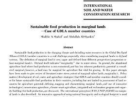 Sustainable food production in marginal lands-Case of GDLA member countries