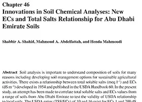 Innovations in soil chemical analyses-new ECs and total salts relationship for Abu Dhabi Emirate soils