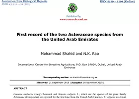 First record of the two Asteraceae species from the United Arab Emirates