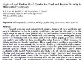 Neglected and Under-utilized Species for Food and Income Security in Marginal Environments