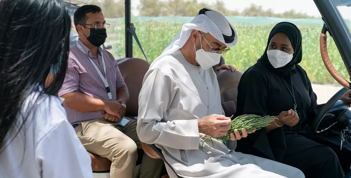 UAE President visits International Center for Biosaline Agriculture, reviews measures to boost productivity, sustainability