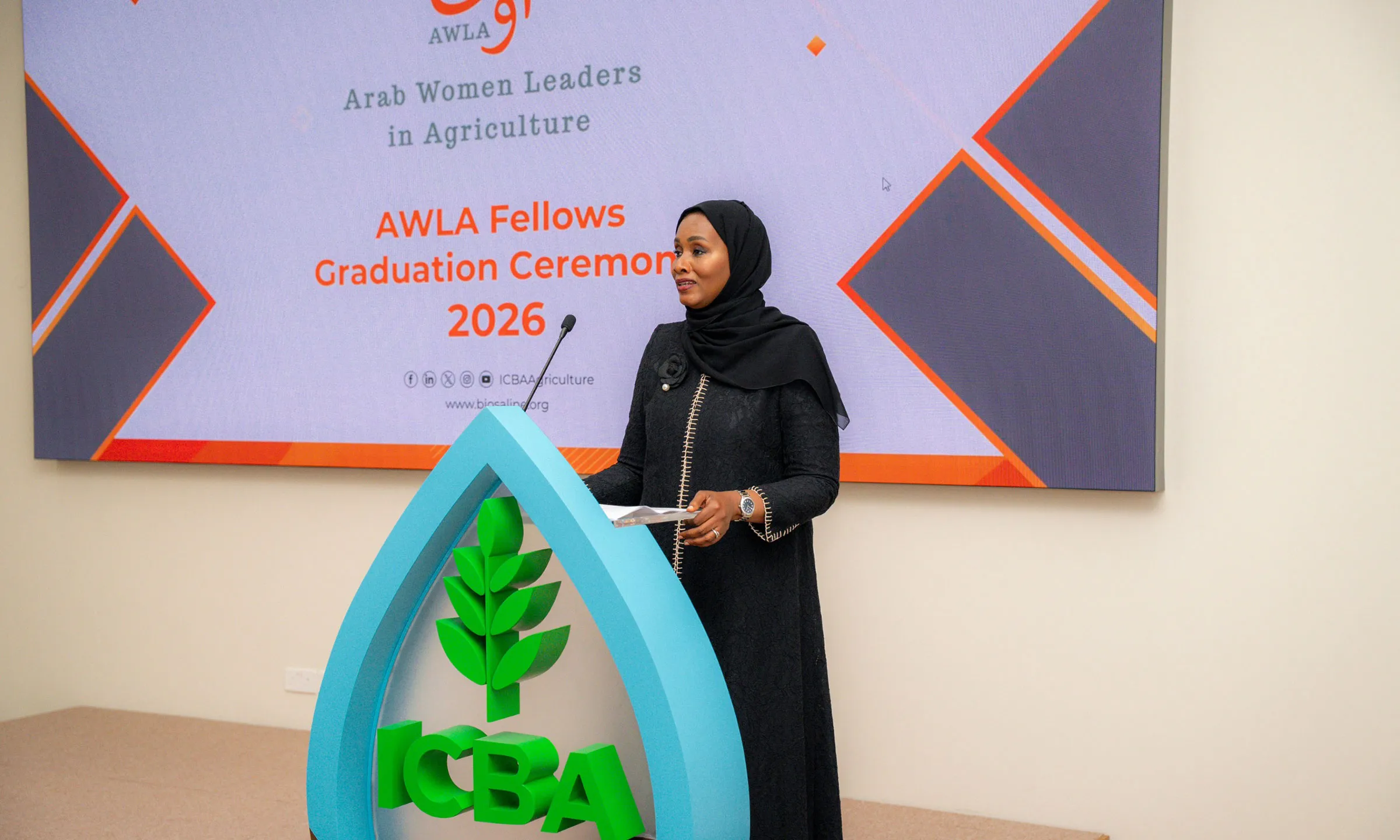 Dr. Tarifa Alzaabi, Director General of ICBA, said: “The graduation of AWLA’s fourth cohort represents an important milestone in the program’s journey and reflects the value of investing in women leaders who can connect scientific knowledge with practical application, and translate research and innovation into solutions that support sustainable agriculture and food security in the region".