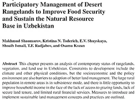 Participatory management of desert rangelands to improve food security and sustain the natural resource base in Uzbekistan
