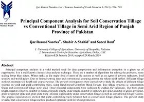Principal Component Analysis for Soil Conservation Tillage vs Conventional Tillage in Semi Arid Region of Punjab Province of Pakistan