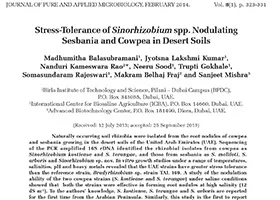 Stress-tolerance of Sinorhizobium spp. nodulating sesbania and cowpea in desert soils.